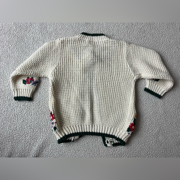 VINTAGE CC BATES EMBROIDERED SWEATER CARDIGAN COTTEN BLEND 4 - Picture 2 of 6